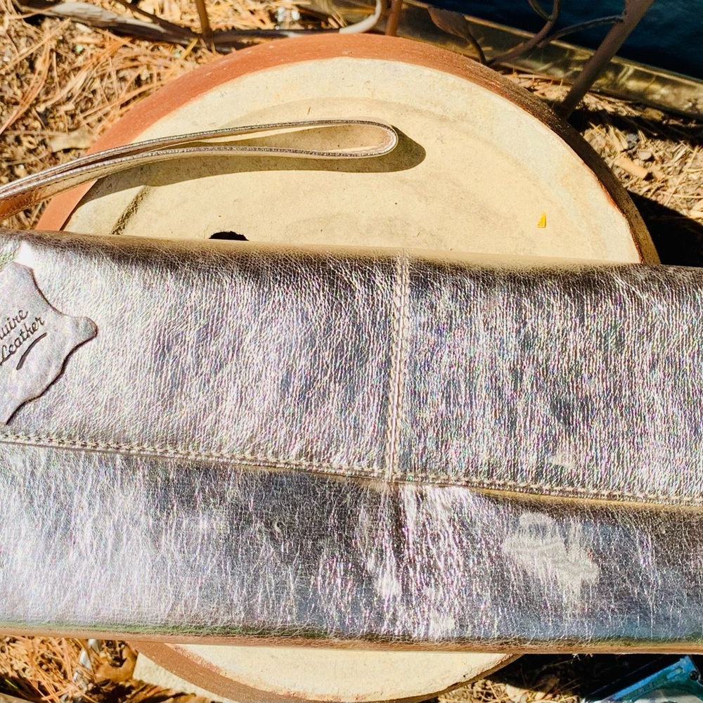 Elegant silver Clutch wristlet bag purse